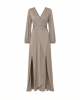Vince Camuto Women's Double Side Slit V-Neck Long Sleeve Maxi Dress
