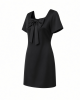 Karl Lagerfeld Women's Short Sleeve Square Neck Bow Embellished Shift Mini Dress