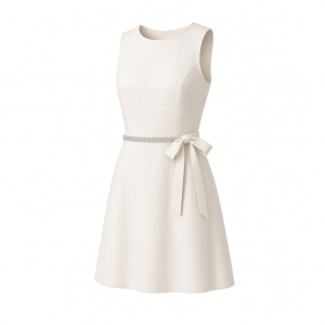kensie Women's Sleeveless Rhinestone Belted Mini Dress