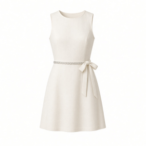 kensie Women's Sleeveless Rhinestone Belted Mini Dress