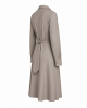 DKNY Women's Long Sleeve Collared Neck Knee Length Knot Front Detail Dress
