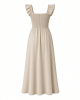 Billabong Women's Relaxed Fit Casual Smocked Top Maxi Dress