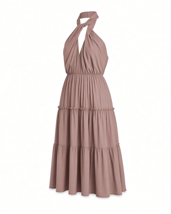 Anne Klein Women's Halter Tiered Patio Dress