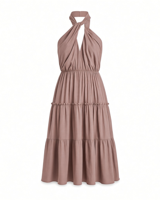 Anne Klein Women's Halter Tiered Patio Dress
