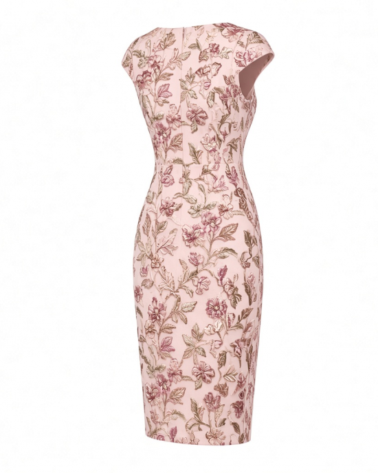 Alex Evenings Womens Short Knee Length Floral Embroidered Cocktail Sheath, Wedding Guest Dress, (Petite and Regular Sizes)