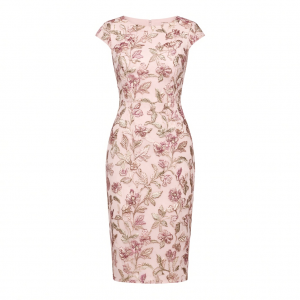 Alex Evenings Womens Short Knee Length Floral Embroidered Cocktail Sheath, Wedding Guest Dress, (Petite and Regular Sizes)
