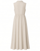 London Times Women's Women's Linen Maxi Dress, Collared V-Neck and Slits | Versatile Summer and Casual Dresses