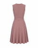 Tommy Hilfiger Women's Sleeveless Crew Neck Pinwheel Knit Belted Fit and Flare Dress