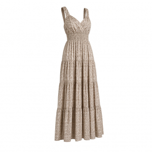 Vince Camuto Women's Geo Challis Four Tier Maxi Dress