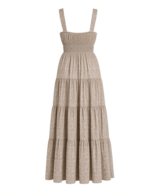 Vince Camuto Women's Geo Challis Four Tier Maxi Dress