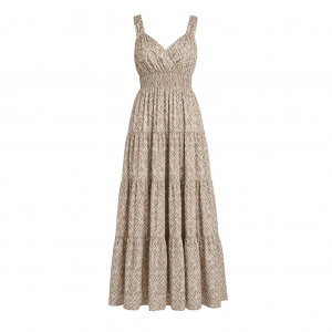 Vince Camuto Women's Geo Challis Four Tier Maxi Dress