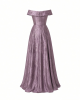 Adrianna Papell Women's Off Shoulder Jacquard Dress | Long Floral Evening Dress with Fitted Bodice & Structured A-Line Skirt