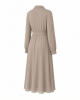 Essentials Women's Georgette Long Sleeve Midi Length Shirt Dress